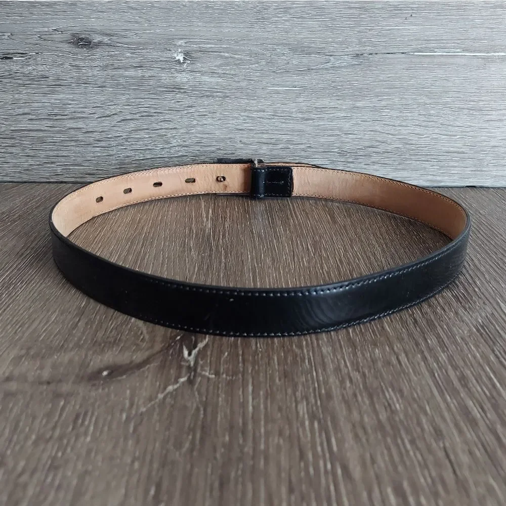 Cole Haan Black Patent Leather Belt 26